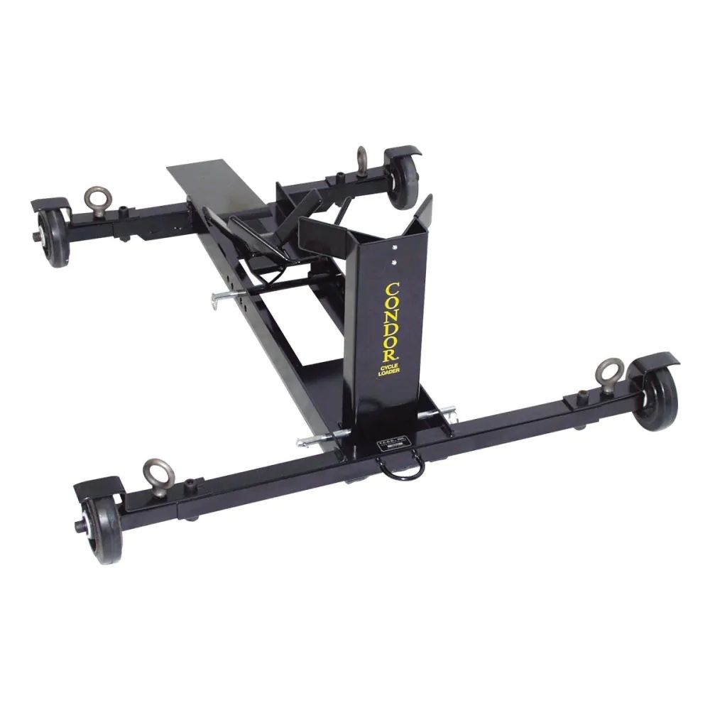 Rullbart svart motorcykelstativ