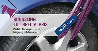 Lila rundsling runt en fälg