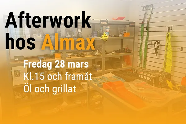 Showrom med text om Afterwork